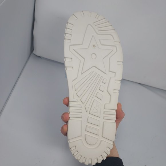 DIOR DWAY D WAY Micro Pop Embroidered Cotton Flat Slide Sandals Shoes - Picture 9 of 9